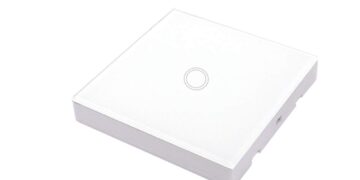 OWSOO SONOFF 433MHz Interruptor Táctil Inalambrico, Transmisor de Control Remoto RF, 1 Gang, 86 Tipo, Panel Táctil de Pared, Soporte SONOFF RF 433MHz Producto Control, Lámpara de Escalera, 1PCS