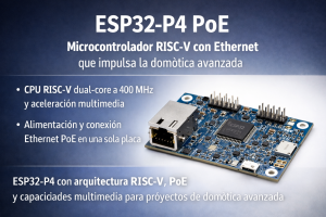 ESP32-P4 PoE microcontrolador RISC-V con Ethernet para domótica avanzada