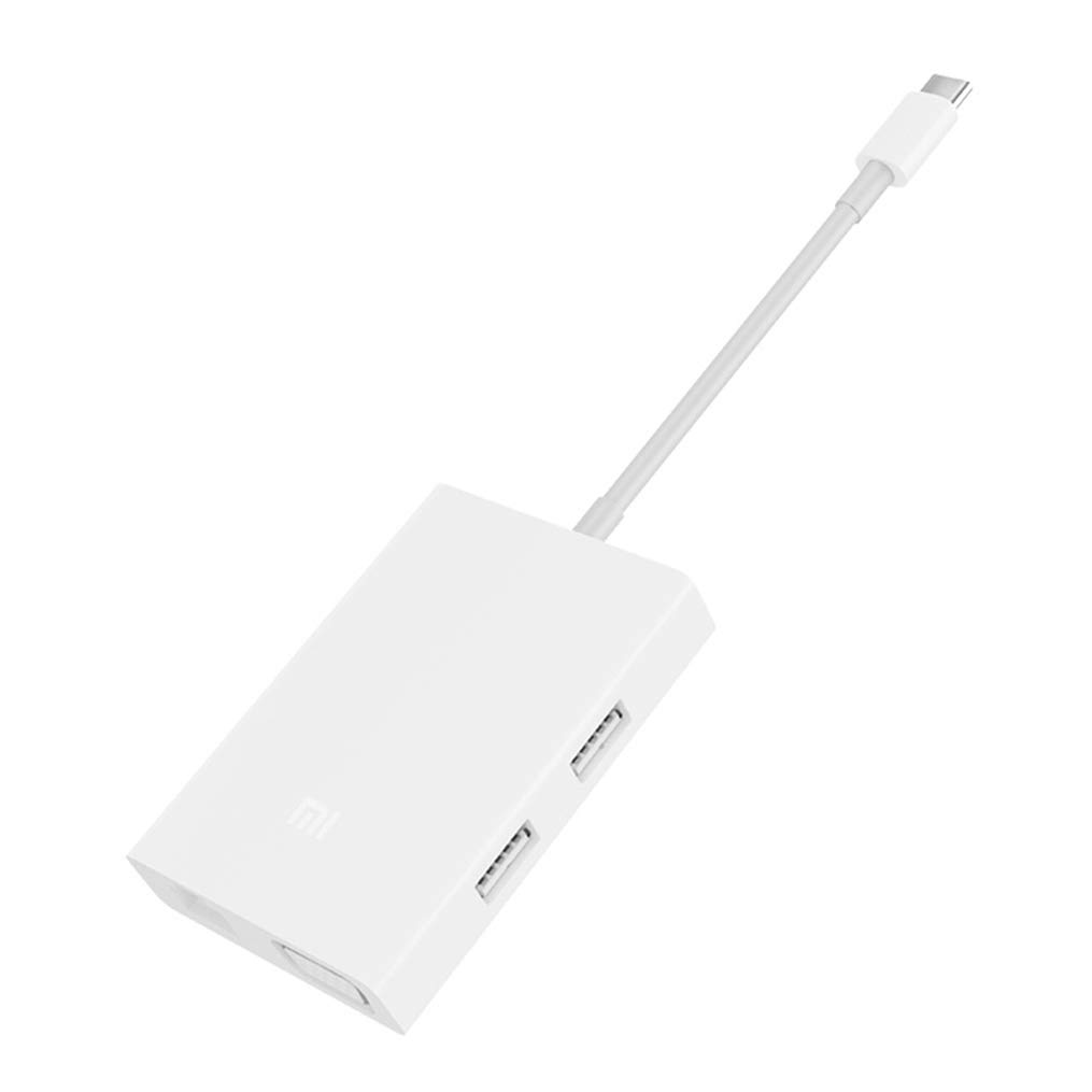 Mi Xiaomi USB Hub Tipo C, 5 en 1 USB-C a VGA Adaptador multipuerto con 2K, 2 Puertos USB PD 3.0 Tipo de Carga P Puertos Compatible con Notebook XIAOMI, MacBook, Samsung, Huawei, xiaomi,Smartphones