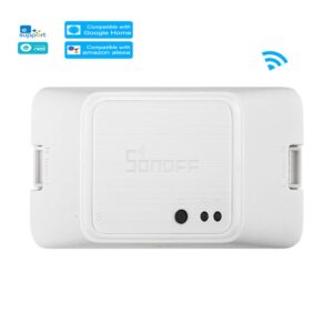 OWSOO SONOFF Interruptor Inteligente WiFi DIY WiFi Smart Switch Compatible con Alexa y Google Nest/Home Control de Voz Control Remoto App Temporizador 10A/2200W Módulo de Automatización