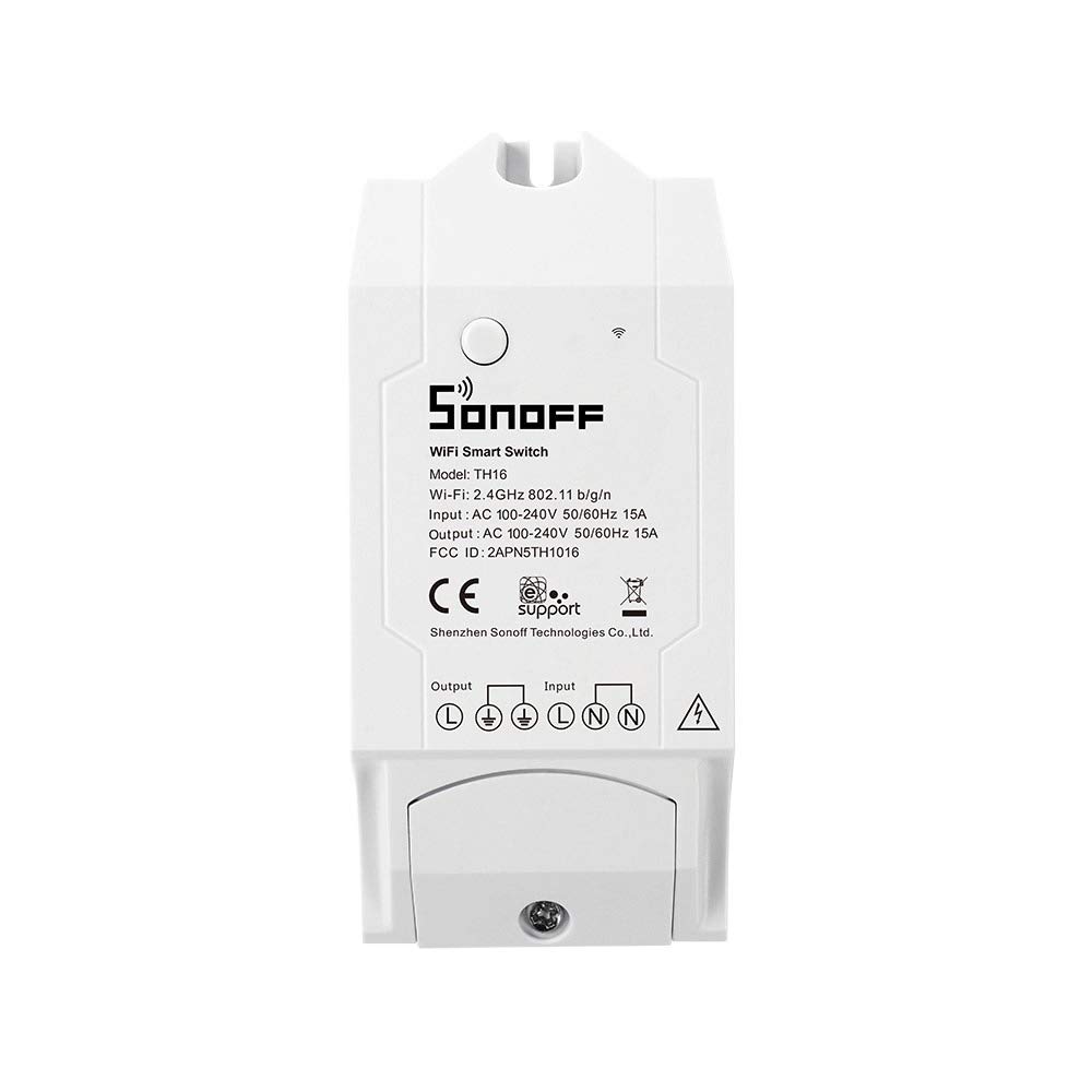 Sonoff TH16 Control de Temperatura y Humedad Smart Switch WiFi para DIY Smart Home