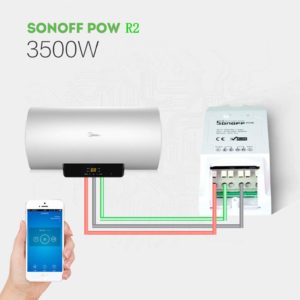 Sonoff Pow R2 WiFi Inalámbrico Interruptor ON/Off 16A Con Medición del Consumo De Energía en Tiempo Real de Electrodomésticos IOS Android Remoto para Alexa, Google Nest
