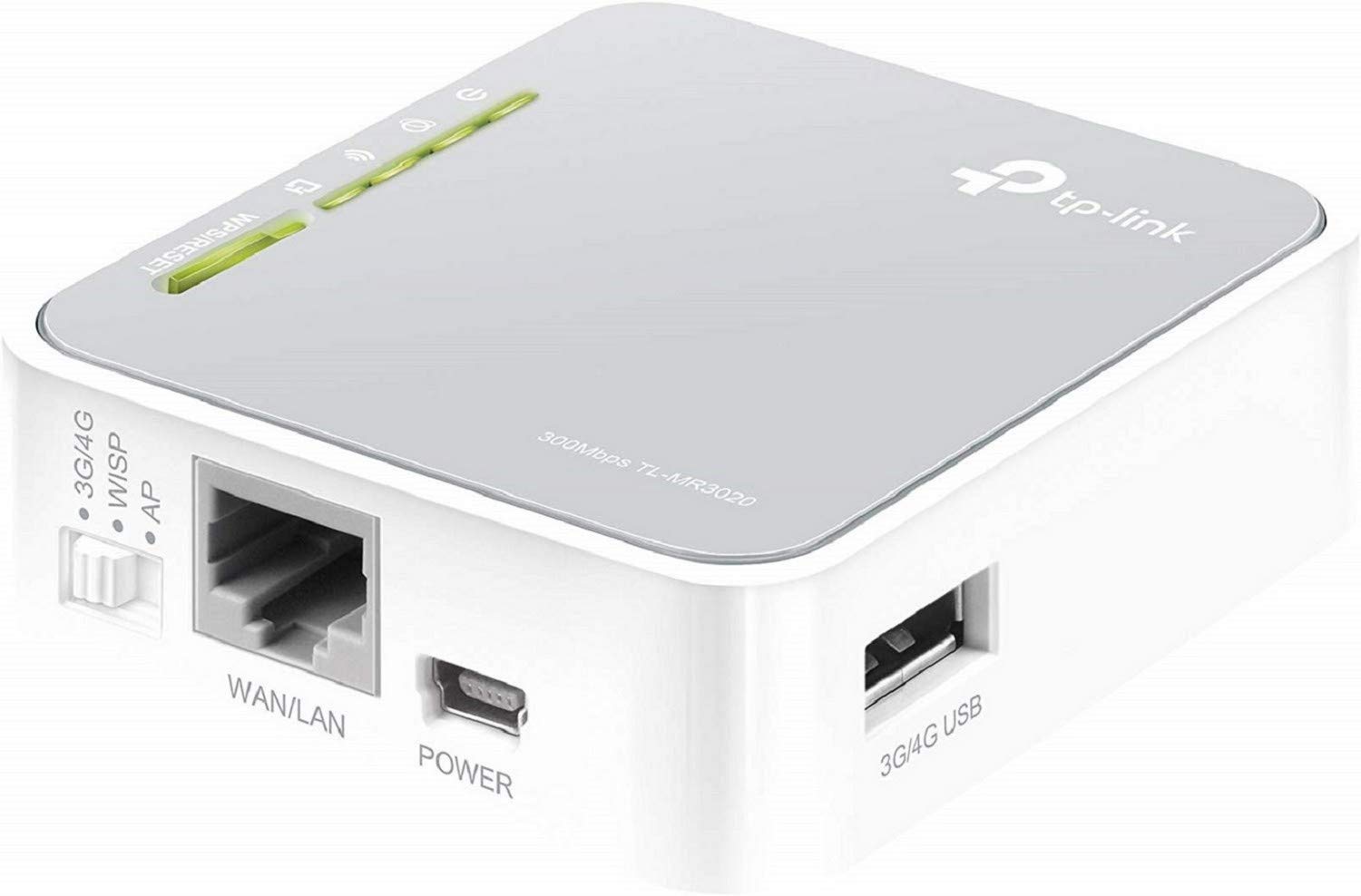 TP-Link TL-MR3020 - Enrutador de viaje Wi-Fi portátil (3G/4G de 300 Mbps, Modo 3G/4G de soporte / modo de punto de acceso / modo cliente, sin necesidad de configuración, enchufe de la UE)