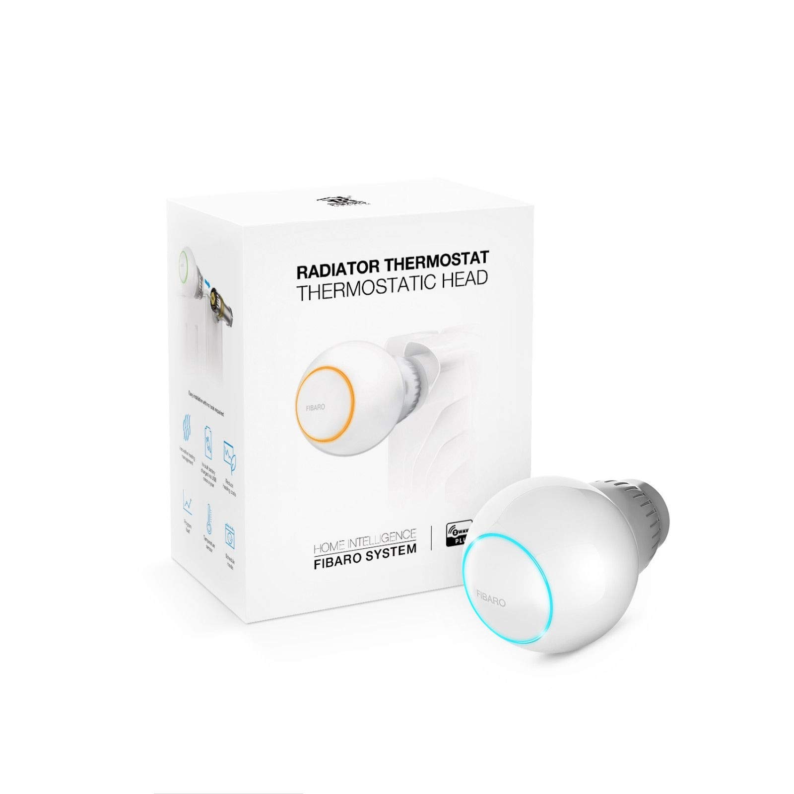 Fibaro FGT-001 ZW5 EU termoestato Z-Wave Blanco - Termostato (Z-Wave, Blanco, °C, Polímero de litio, 10-30 °C, 0,5 °C)