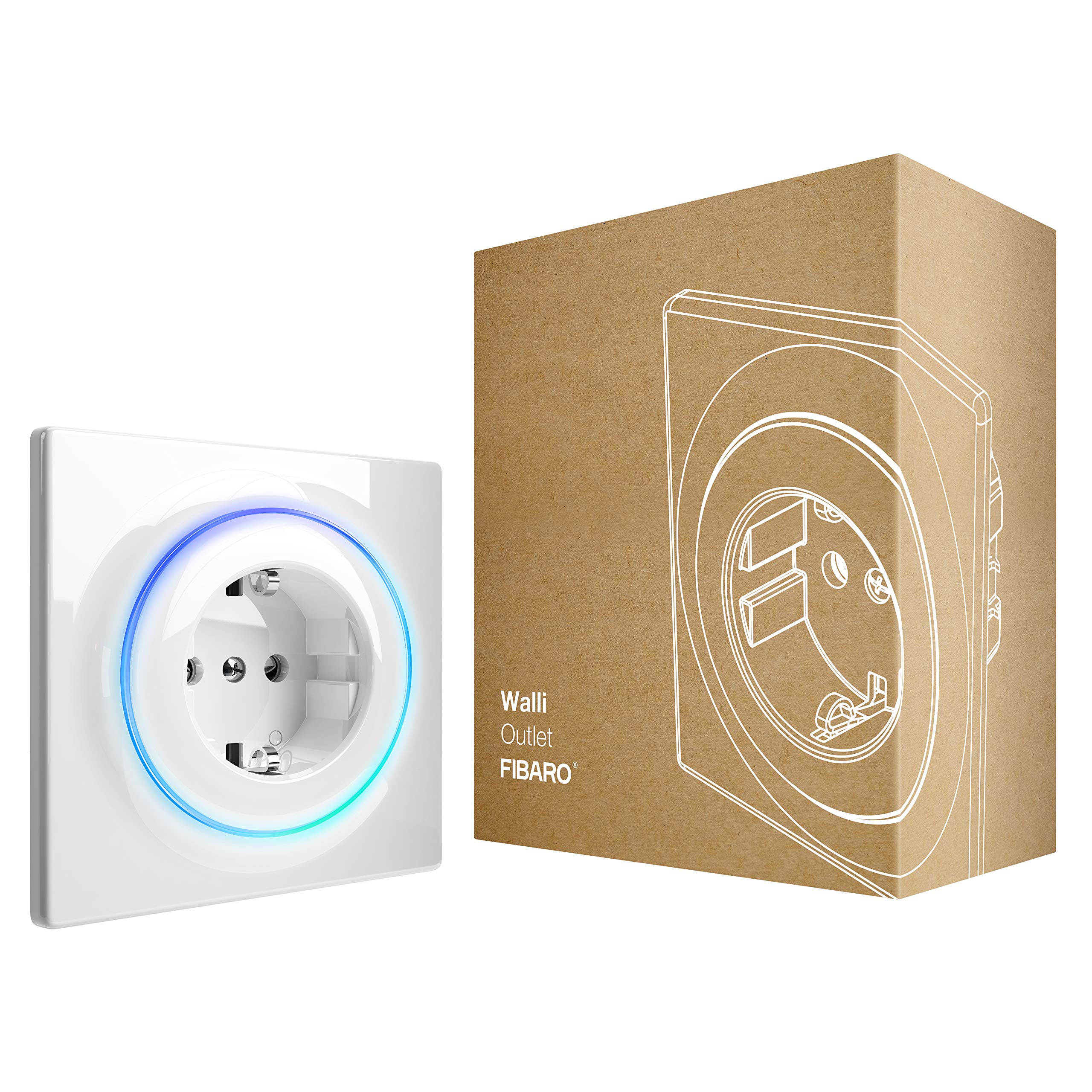 Fibaro FGWOF-011 FGWOF-001 Walli Outlet Type F Caja de tomacorriente